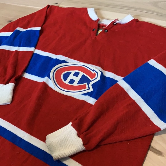 Rare Vintage 1950’s Montreal Canadiens youth wool hockey sweater - Picture 2 of 6